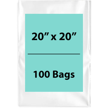 Clear Poly Bags 2 Mil Size: 20 inch (width) X 20 inch (Height) Pack of 100 Bags